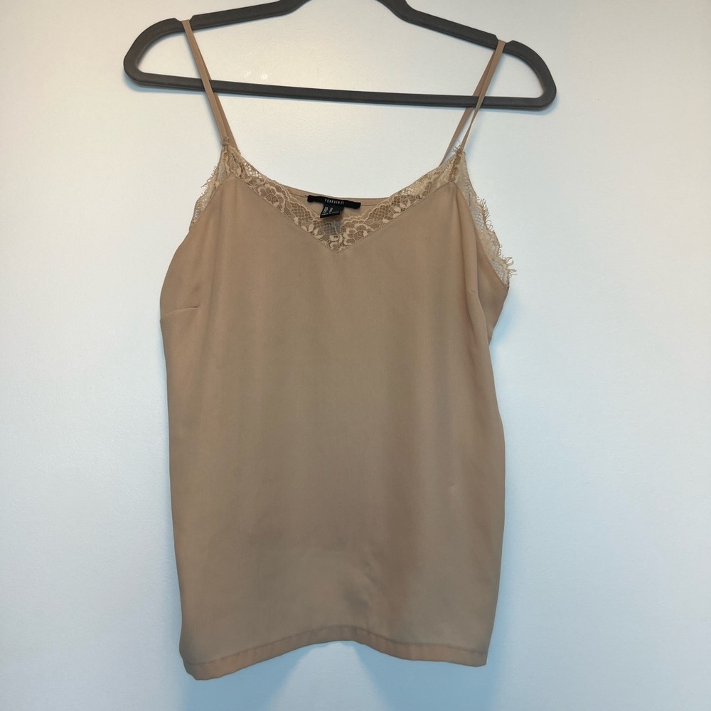 Forever 21 nude cami with spaghetti straps size M